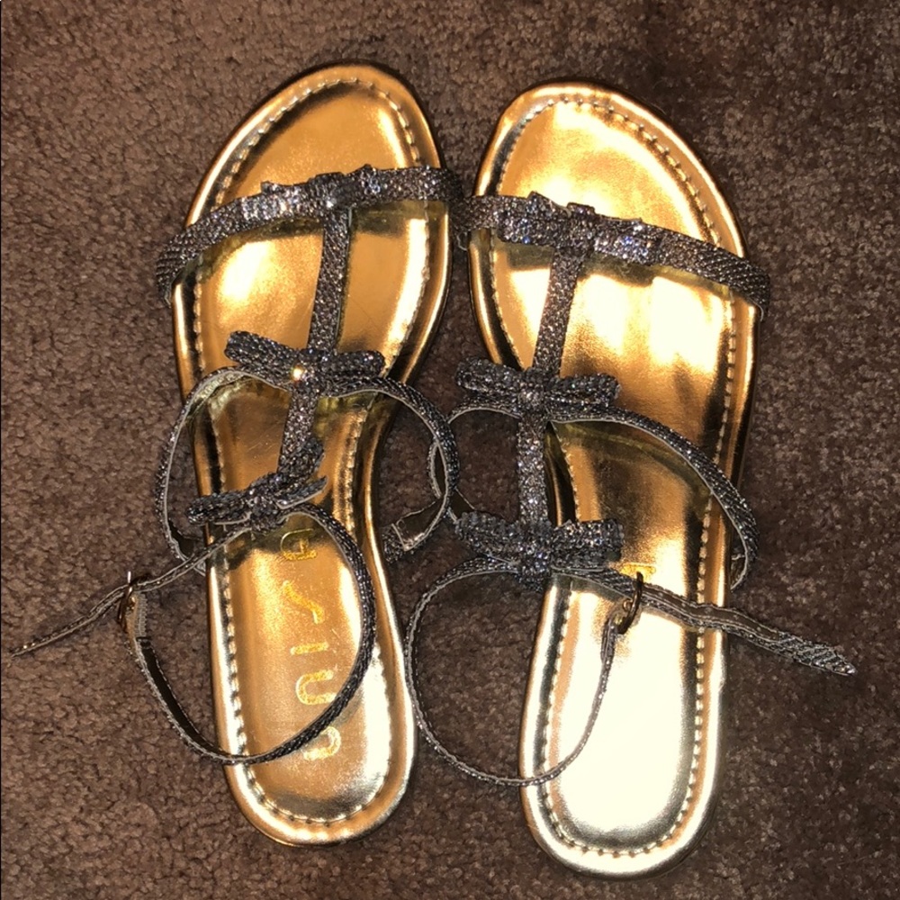 Silver sparkly sandals